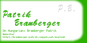 patrik bramberger business card